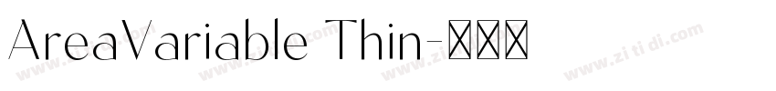 AreaVariable Thin字体转换